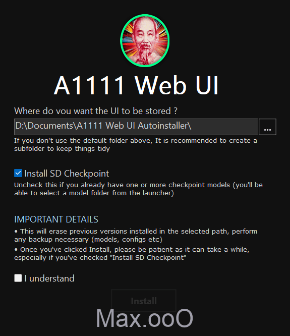 AI作画工具 stable-diffusion-webui 一键安装工具（A1111-Web-UI-Installer）