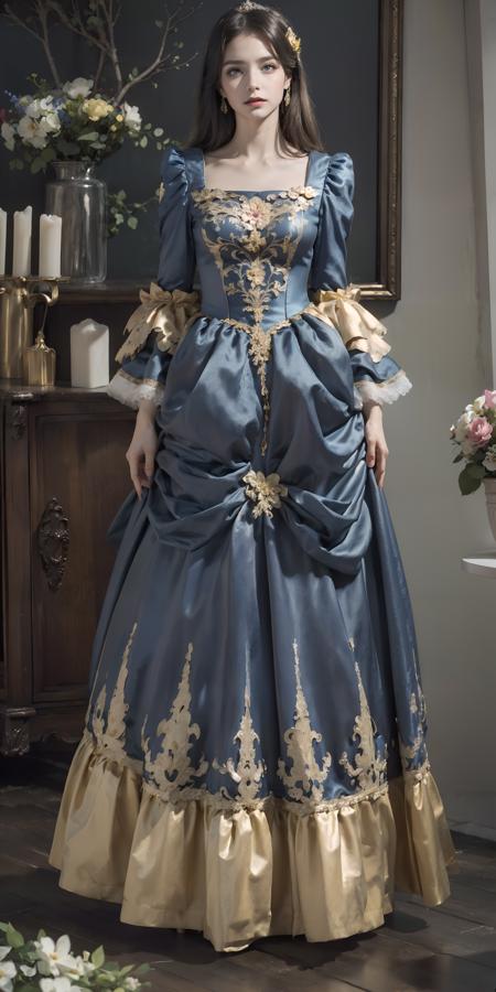 【LORA】Elegant European classical long dress 欧洲古典风格长裙