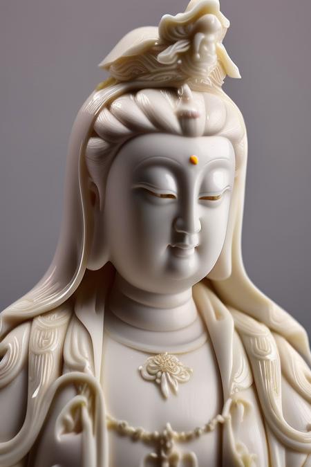 statue of Avalokitesvara Bodhisattva （观音玉雕）