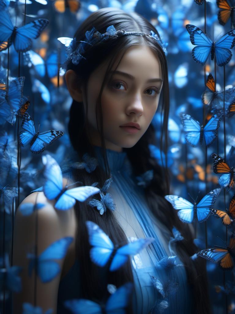 Blue_butterfly_SDXL 蓝色幻蝶